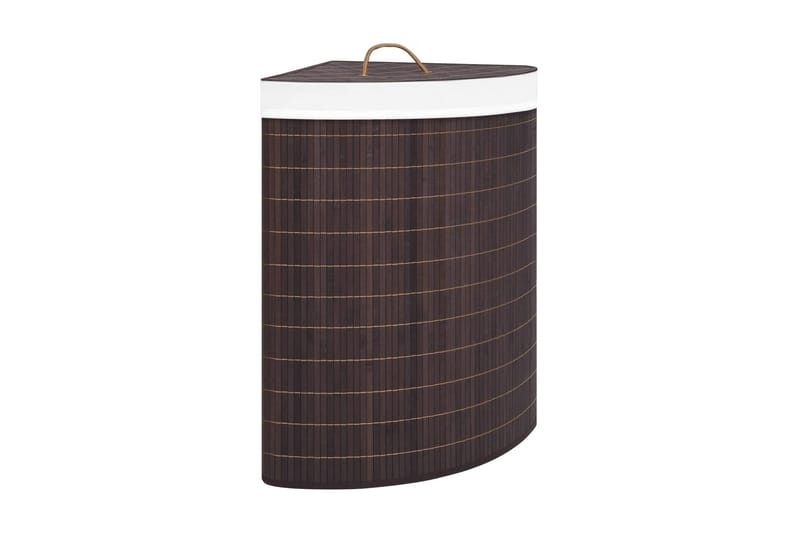 Tvättkorg för hörn bambu brun 60 L - Brun - Hus & renovering - Kök & bad - Badrum - Badrumstillbehör