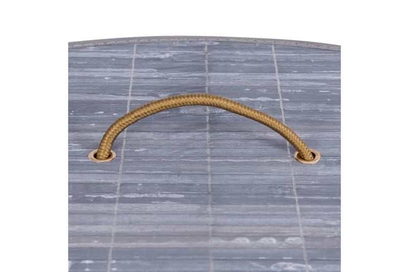 Tvättkorg för hörn bambu grå 60 L - Grå - Hus & renovering - Kök & bad - Badrum - Badrumstillbehör