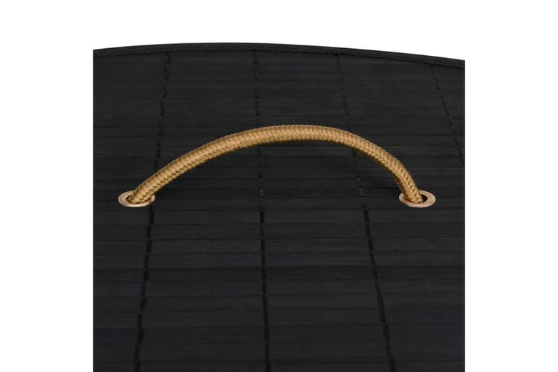 Tvättkorg för hörn bambu svart 60 L - Svart - Badrumstillbehör - Tvättkorg
