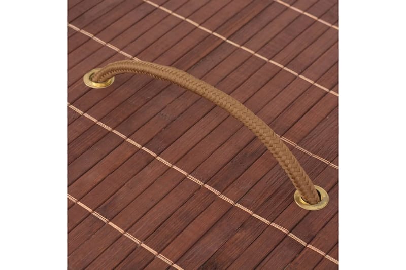 Tvättkorg i bambu oval brun - Brun - Hus & renovering - Kök & bad - Badrum - Badrumstillbehör