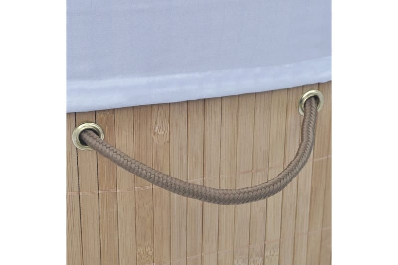 Tvättkorg i bambu oval natur - Brun - Hus & renovering - Kök & bad - Badrum - Badrumstillbehör