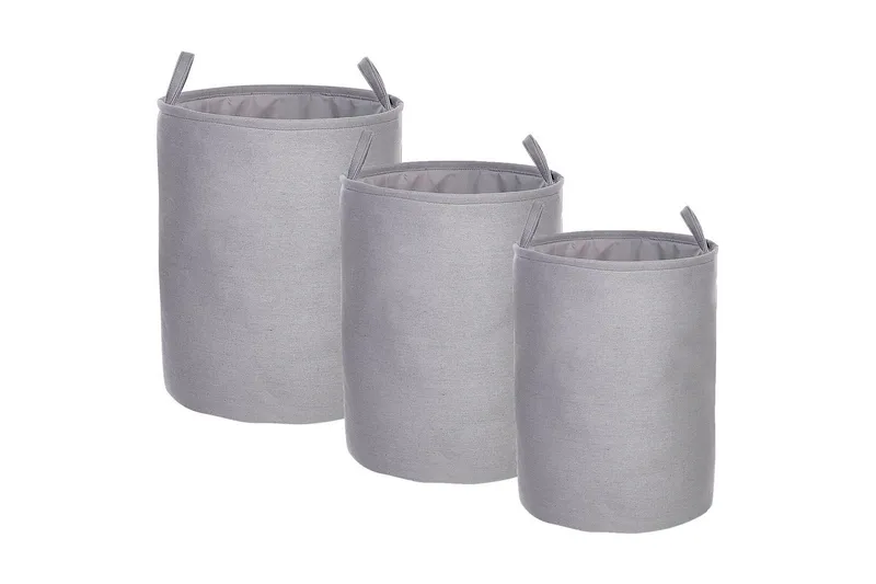 Tvättkorgar Archa set om 3 Grå, Grå