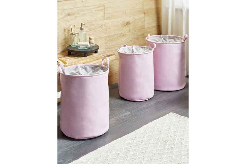 Tvättkorgar Archa set om 3 Rosa/grå - Rosa/grå - Hus & renovering - Kök & bad - Kök & tvättstuga - Tork & tvättillbehör