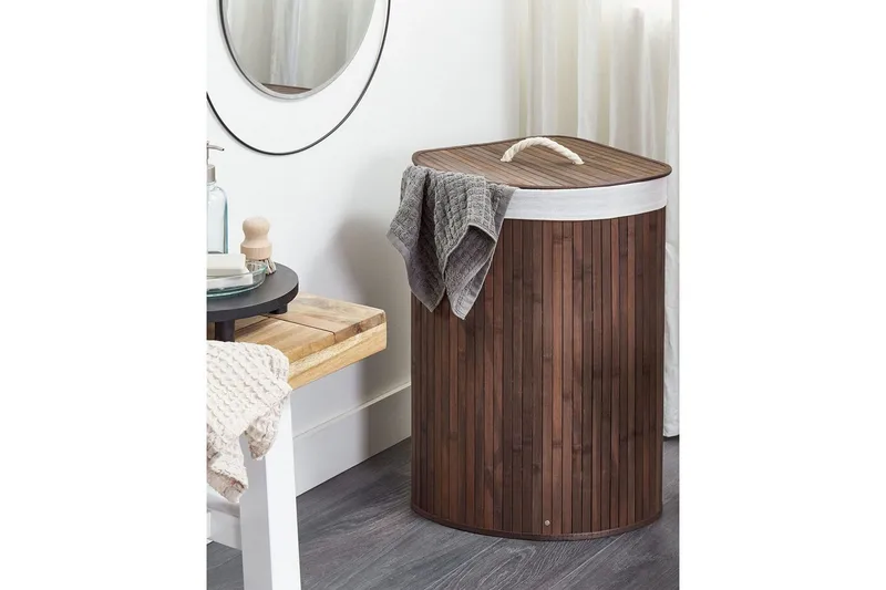 Tvättkorgar Matara Mörk trä/vit - Mörk trä/vit - Hus & renovering - Kök & bad - Kök & tvättstuga - Tork & tvättillbehör