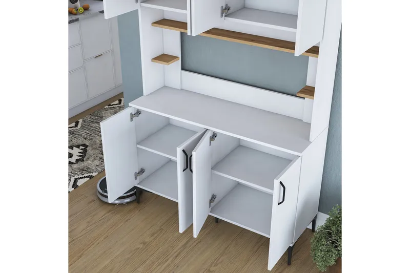 Eligius Högskåp - Vit/Valnöt - Hus & renovering - Kök & bad - Kök & tvättstuga