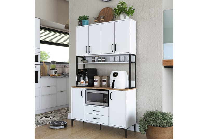 Eligius Högskåp - Vit/Valnöt - Hus & renovering - Kök & bad - Kök & tvättstuga