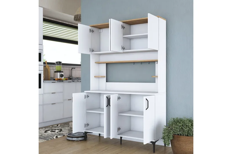 Eligius Högskåp - Vit/Valnöt - Hus & renovering - Kök & bad - Kök & tvättstuga