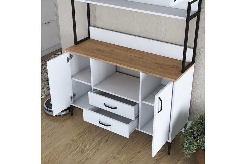 Eligius Högskåp - Vit/Valnöt - Hus & renovering - Kök & bad - Kök & tvättstuga