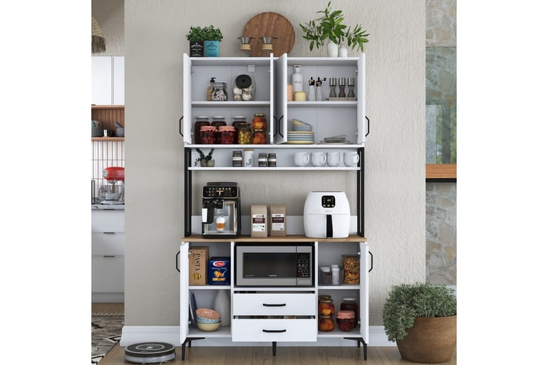 Eligius Högskåp - Vit/Valnöt - Hus & renovering - Kök & bad - Kök & tvättstuga