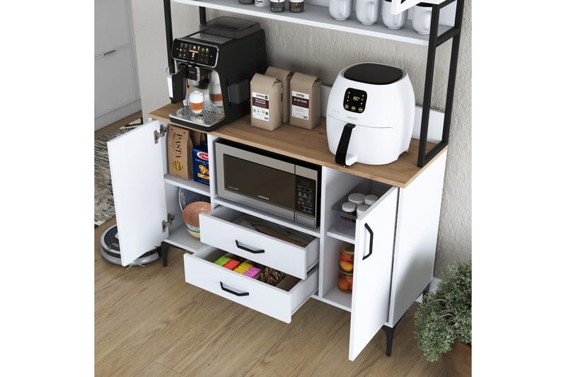Eligius Högskåp - Vit/Valnöt - Hus & renovering - Kök & bad - Kök & tvättstuga