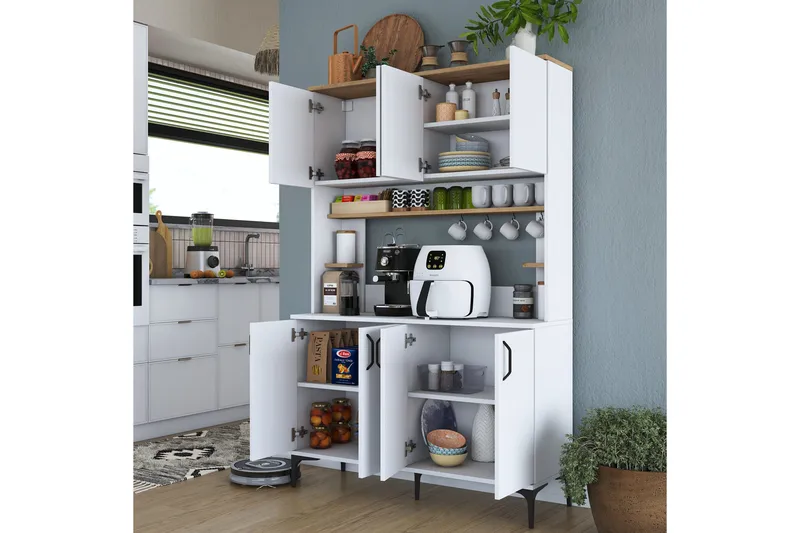 Eligius Högskåp - Vit/Valnöt - Hus & renovering - Kök & bad - Kök & tvättstuga