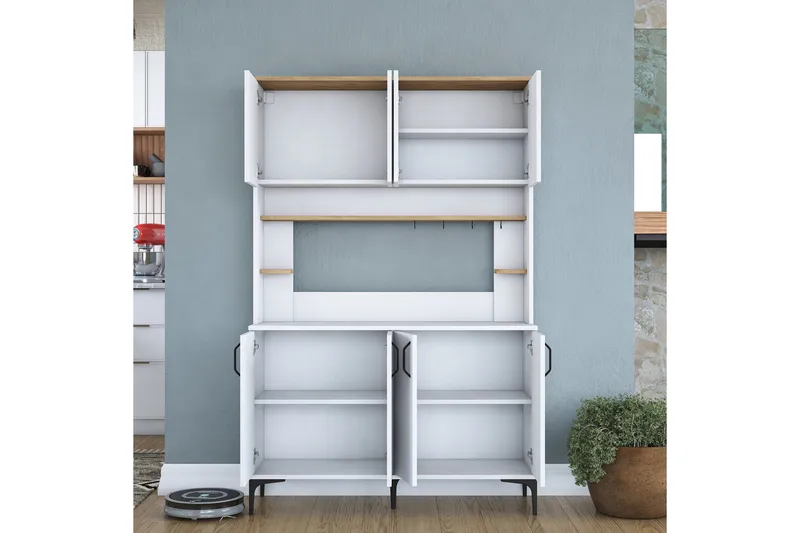 Eligius Högskåp - Vit/Valnöt - Hus & renovering - Kök & bad - Kök & tvättstuga