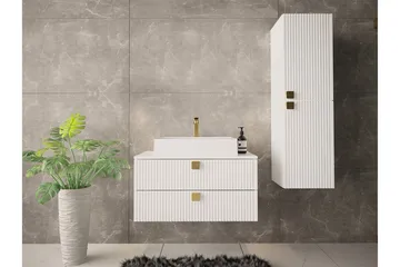 Glenndale Högskåp Badrum 120 cm Concept 55 White - Hus & renovering - Kök & bad - Badrum - Badrumsmöbler & badrumsinredning - Väggskåp & högskåp