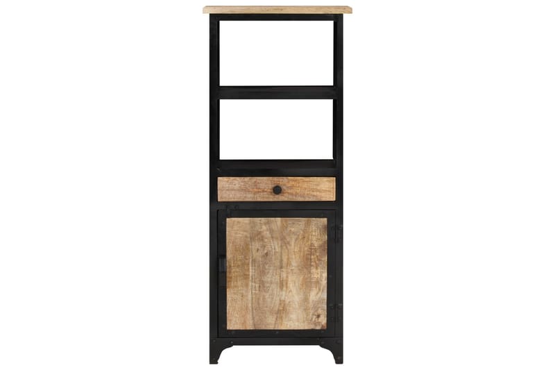 Högskåp 45x32x110 cm massivt mangoträ - Svart - Hus & renovering - Kök & bad - Badrum - Badrumsmöbler & badrumsinredning - Väggskåp & högskåp