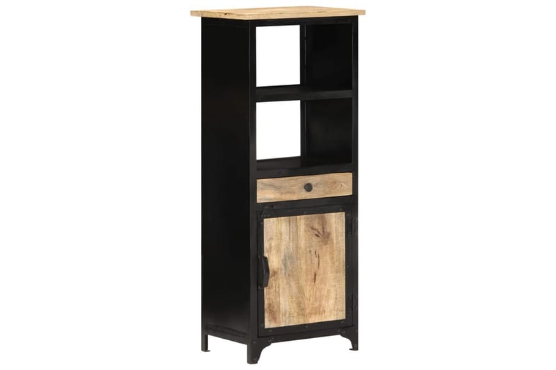 Högskåp 45x32x110 cm massivt mangoträ - Svart - Hus & renovering - Kök & bad - Badrum - Badrumsmöbler & badrumsinredning - Väggskåp & högskåp