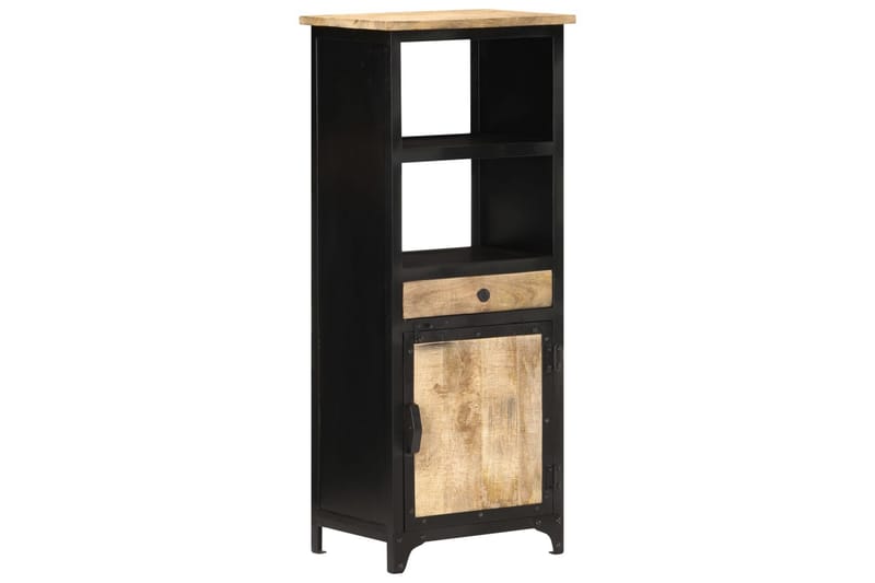 Högskåp 45x32x110 cm massivt mangoträ - Svart - Hus & renovering - Kök & bad - Badrum - Badrumsmöbler & badrumsinredning - Väggskåp & högskåp