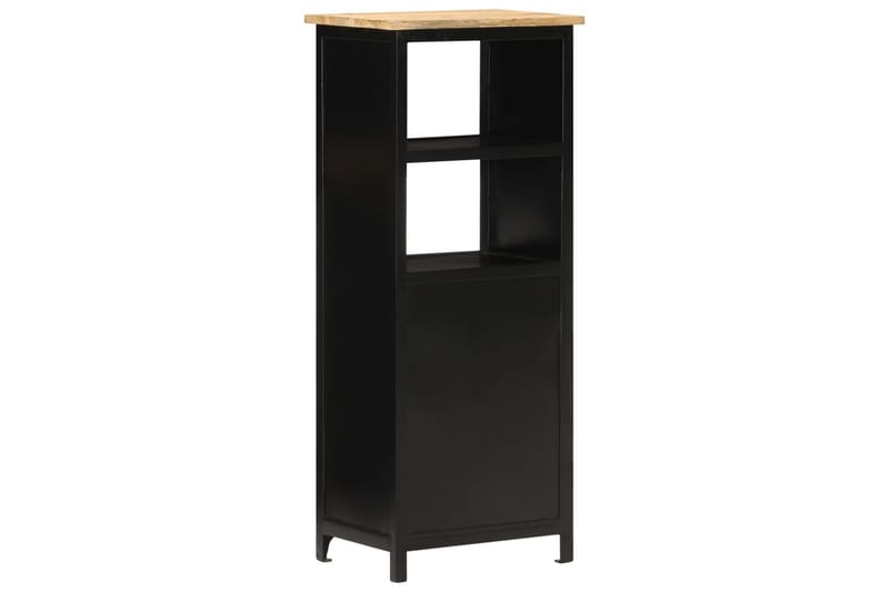 Högskåp 45x32x110 cm massivt mangoträ - Svart - Hus & renovering - Kök & bad - Badrum - Badrumsmöbler & badrumsinredning - Väggskåp & högskåp