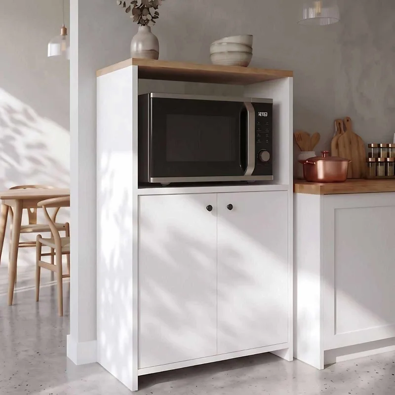 Valren Multifunktionsskåp 68,6x86,8x35 cm - Naturlig och vit - Hus & renovering - Kök & bad - Kök & tvättstuga