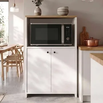 Valren Multifunktionsskåp 68,6x86,8x35 cm - Naturlig och vit - Hus & renovering - Kök & bad - Kök & tvättstuga
