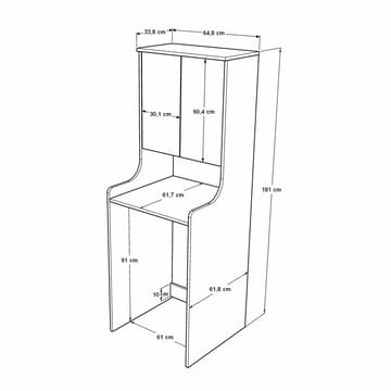 Valren Tvättmaskinsskåp 64,8x181x33,8 cm - Antracitgrå - Hus & renovering - Kök & bad - Kök & tvättstuga