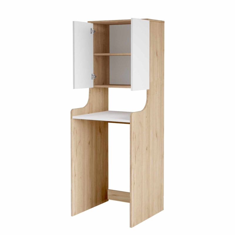 Valren Tvättmaskinsskåp 64,8x181x33,8 cm - Naturlig och vit - Hus & renovering - Kök & bad - Kök & tvättstuga