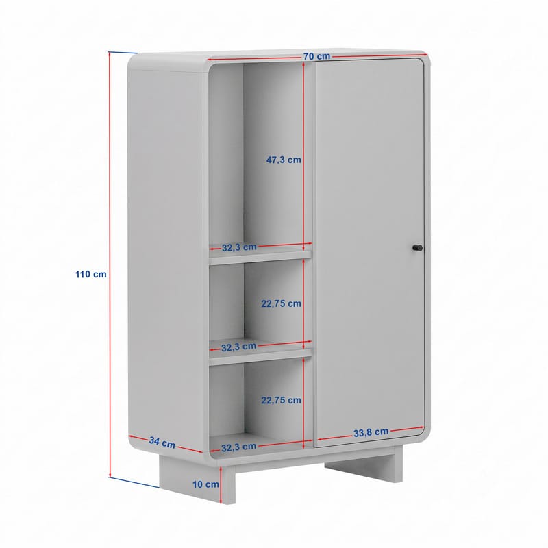 Zavio Multifunktionsskåp 70x110x34 cm - Milano Walnut - Hus & renovering - Kök & bad - Kök & tvättstuga