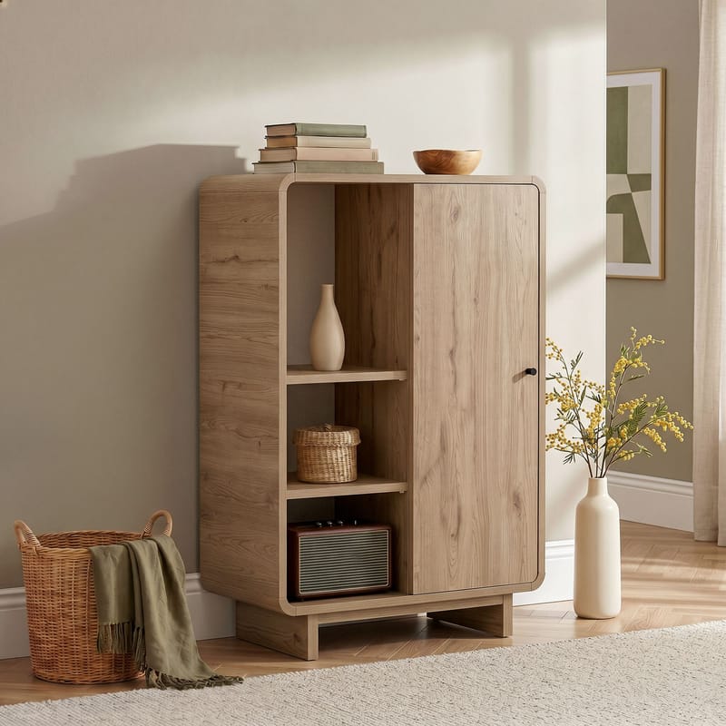 Zavio Multifunktionsskåp 70x110x34 cm - Sepet Oak - Hus & renovering - Kök & bad - Kök & tvättstuga