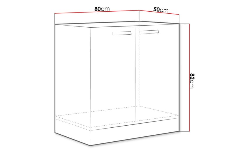 Karmen Skåp för tvättmaskin 80x52x82 cm - Beige/Grå - Hus & renovering - Kök & bad - Kök & tvättstuga