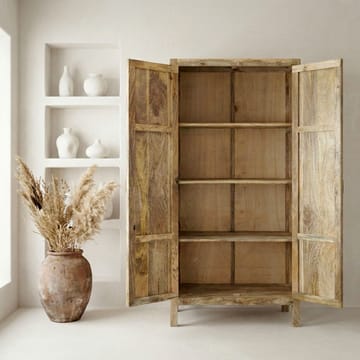 Livino Förvaringsskåp 90x180 cm 3D-mönster Industriell stil - naturbrun och svart - Hus & renovering - Kök & bad - Kök & tvättstuga