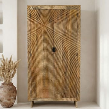Livino Förvaringsskåp 90x180 cm 3D-mönster Industriell stil - naturbrun och svart - Hus & renovering - Kök & bad - Kök & tvättstuga
