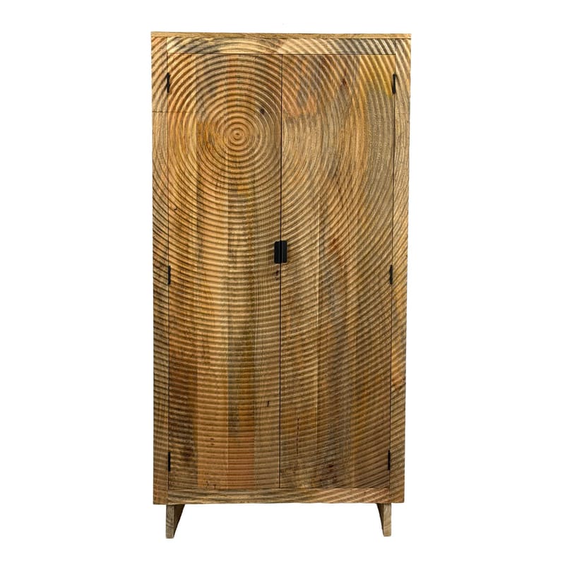 Livino Förvaringsskåp 90x180 cm 3D-mönster Industriell stil - naturbrun och svart - Hus & renovering - Kök & bad - Kök & tvättstuga