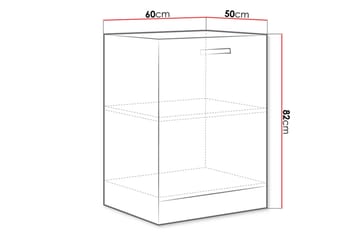 Multiline Skåp med dörrar 60x50x82 cm - Grå - Hus & renovering - Kök & bad - Kök & tvättstuga