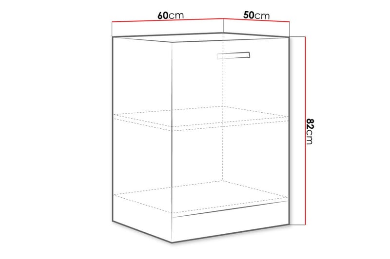 Multiline Skåp med dörrar 60x50x82 cm - Grå - Hus & renovering - Kök & bad - Kök & tvättstuga