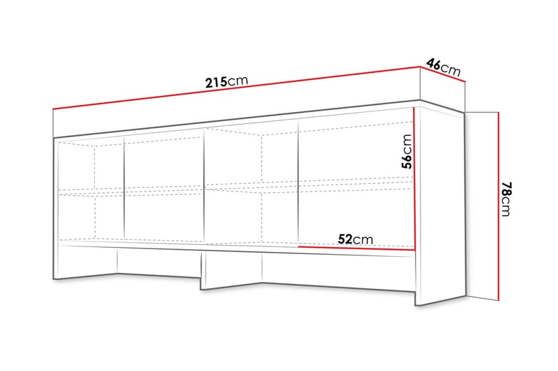 Rauk Highboard - Vit - Hus & renovering - Kök & bad - Kök & tvättstuga