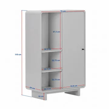 Zavio Multifunktionsskåp 70x110x34 cm - Milano Walnut - Hus & renovering - Kök & bad - Kök & tvättstuga