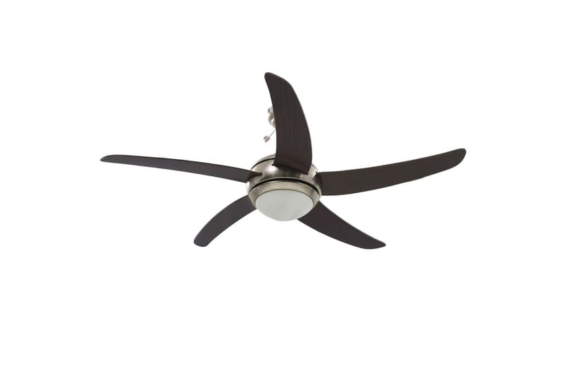 Dekorativ takfläkt med lampa 128 cm brun - Brun - Hus & renovering - Klimatkontroll - Fläktar