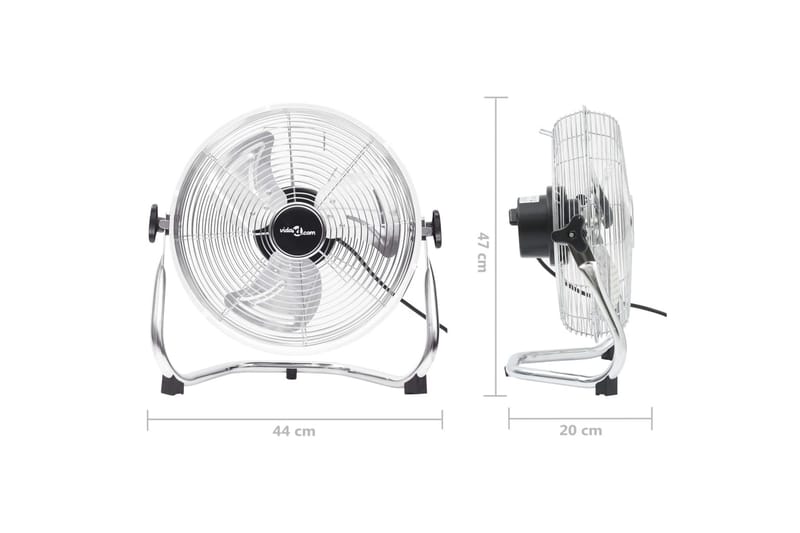 Golvfläkt 3 hastigheter 45 cm 60 W - Silver - Hus & renovering - Klimatkontroll - Fläktar