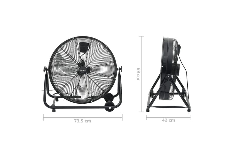 Industrifläkt 60 cm 180 W svart - Svart - Hus & renovering - Klimatkontroll - Fläktar