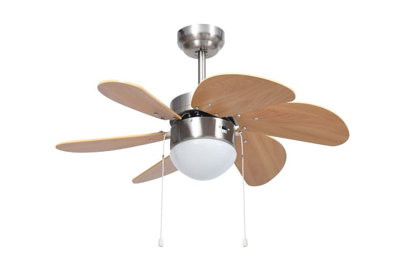 Takfläkt med lampa 76 cm ljusbrun - Brun - Hus & renovering - Klimatkontroll - Fläktar