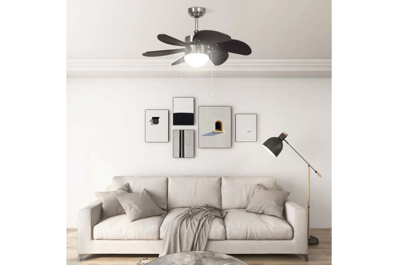 Takfläkt med lampa 76 cm mörkbrun - Brun - Hus & renovering - Klimatkontroll - Fläktar