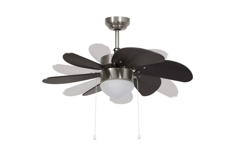 Takfläkt med lampa 76 cm mörkbrun - Brun - Hus & renovering - Klimatkontroll - Fläktar