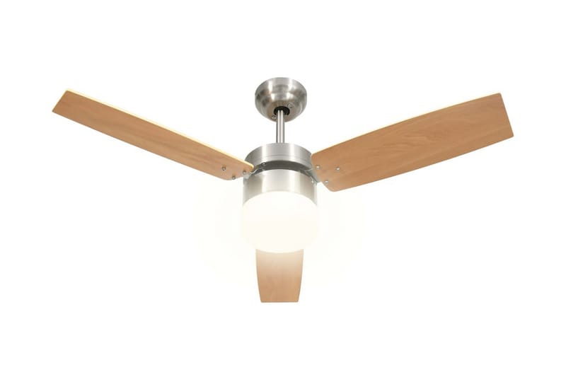 Takfläkt med lampa och fjärrkontroll 108 cm ljusbrun - Brun - Hus & renovering - Klimatkontroll - Fläktar