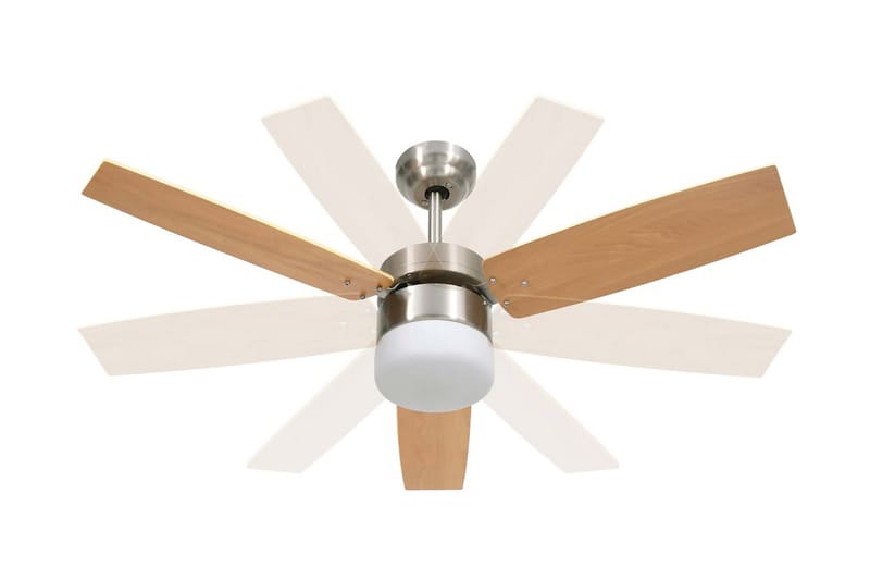 Takfläkt med lampa och fjärrkontroll 108 cm ljusbrun - Brun - Hus & renovering - Klimatkontroll - Fläktar