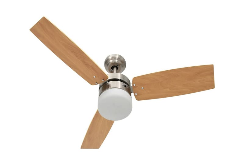 Takfläkt med lampa och fjärrkontroll 108 cm ljusbrun - Brun - Hus & renovering - Klimatkontroll - Fläktar