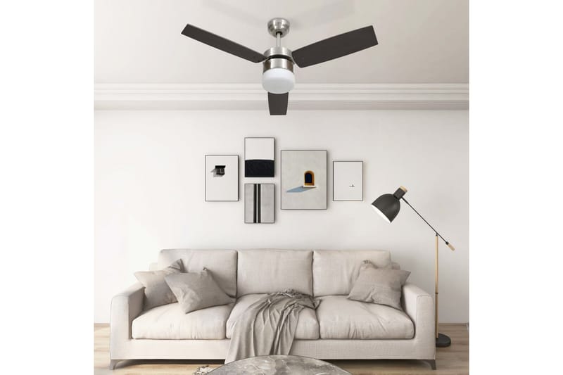 Takfläkt med lampa och fjärrkontroll 108 cm mörkbrun - Brun - Hus & renovering - Klimatkontroll - Fläktar