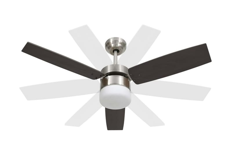Takfläkt med lampa och fjärrkontroll 108 cm mörkbrun - Brun - Hus & renovering - Klimatkontroll - Fläktar