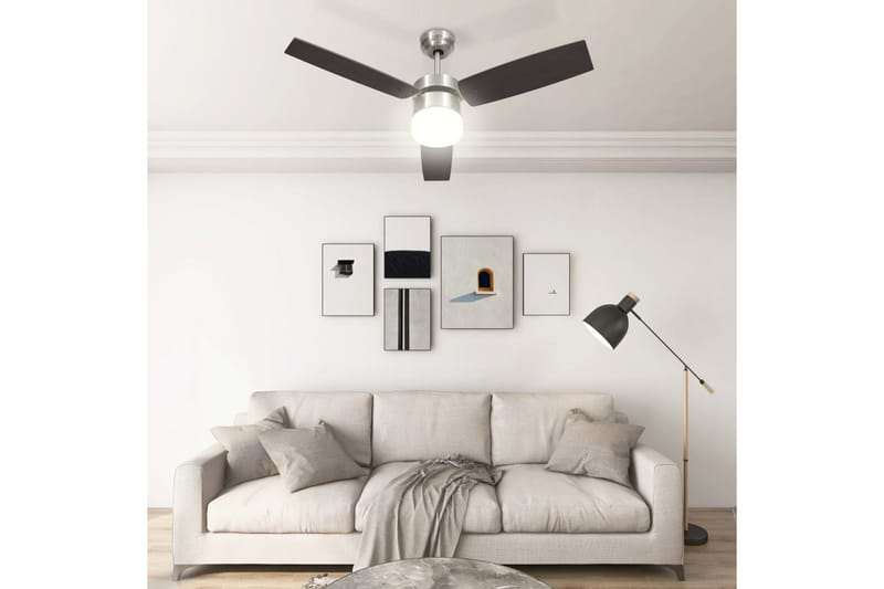 Takfläkt med lampa och fjärrkontroll 108 cm mörkbrun - Brun - Hus & renovering - Klimatkontroll - Fläktar