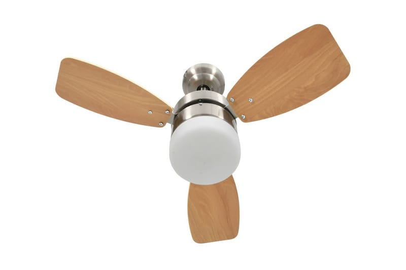 Takfläkt med lampa och fjärrkontroll 76 cm ljusbrun - Brun - Hus & renovering - Klimatkontroll - Fläktar