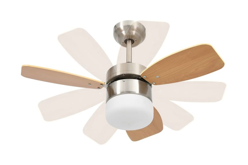 Takfläkt med lampa och fjärrkontroll 76 cm ljusbrun - Brun - Hus & renovering - Klimatkontroll - Fläktar