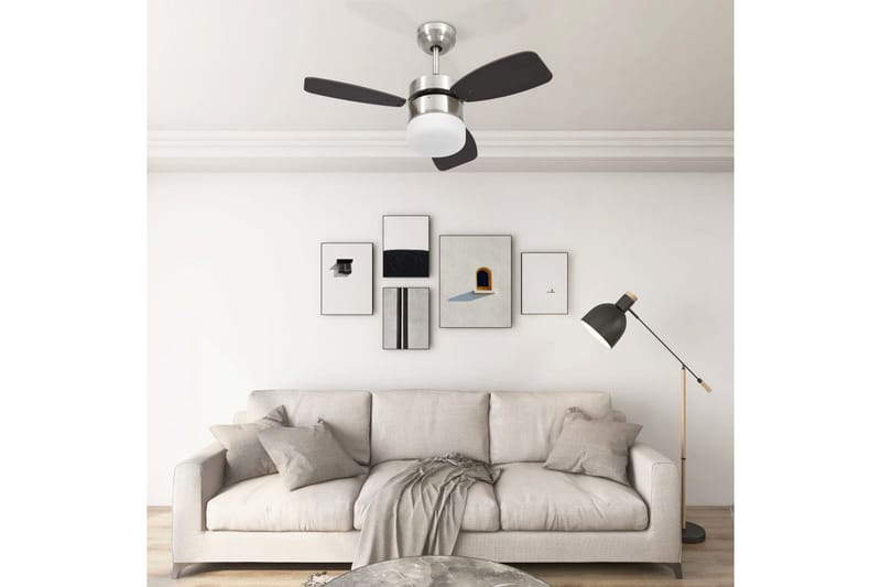 Takfläkt med lampa och fjärrkontroll 76 cm mörkbrun - Brun - Hus & renovering - Klimatkontroll - Fläktar